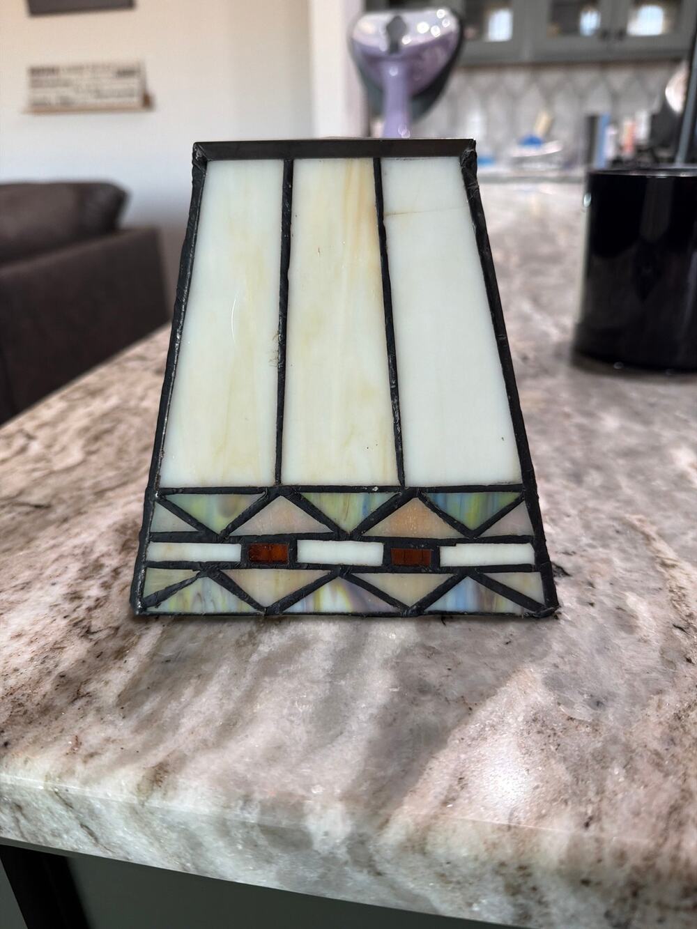 Tiffany Mission Style Hanging Light Pyramid Glass